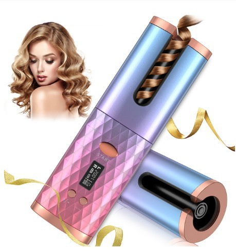 Rechargeable Automatic Hair Curler with LCD Display