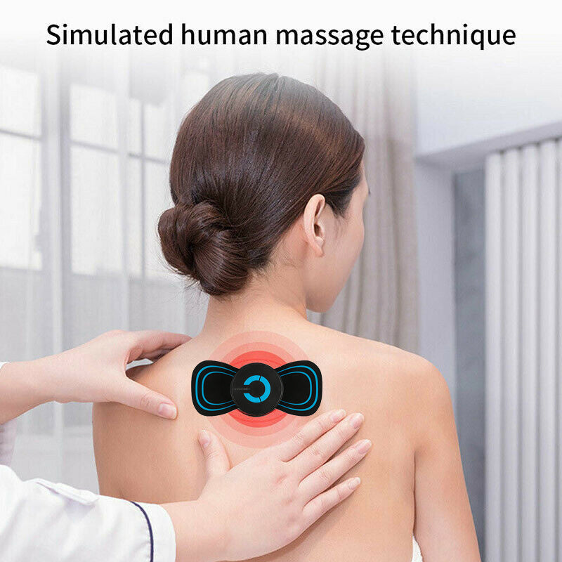 Portable Mini Electric Neck Back Body Pain Relief Massager