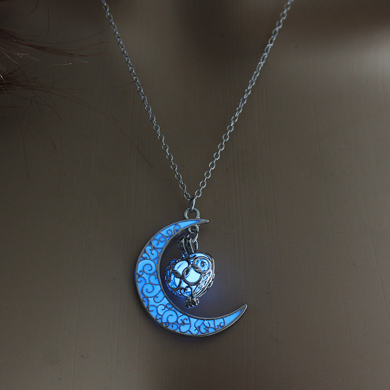 Glowing Silver Plated Necklace