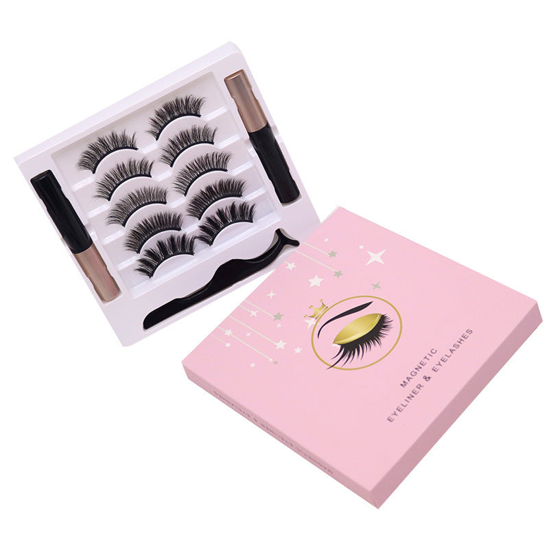 5 Pairs Long Lasting, Water Proof Eyelash & Eyeliner