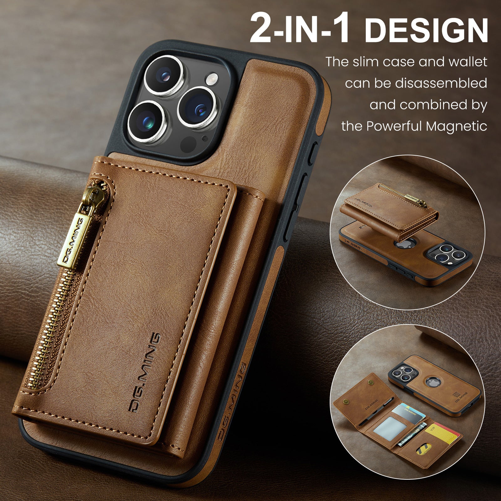 Magnetic Wireless Charger & Card Holder Case