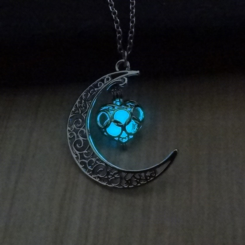 Glowing Silver Plated Necklace