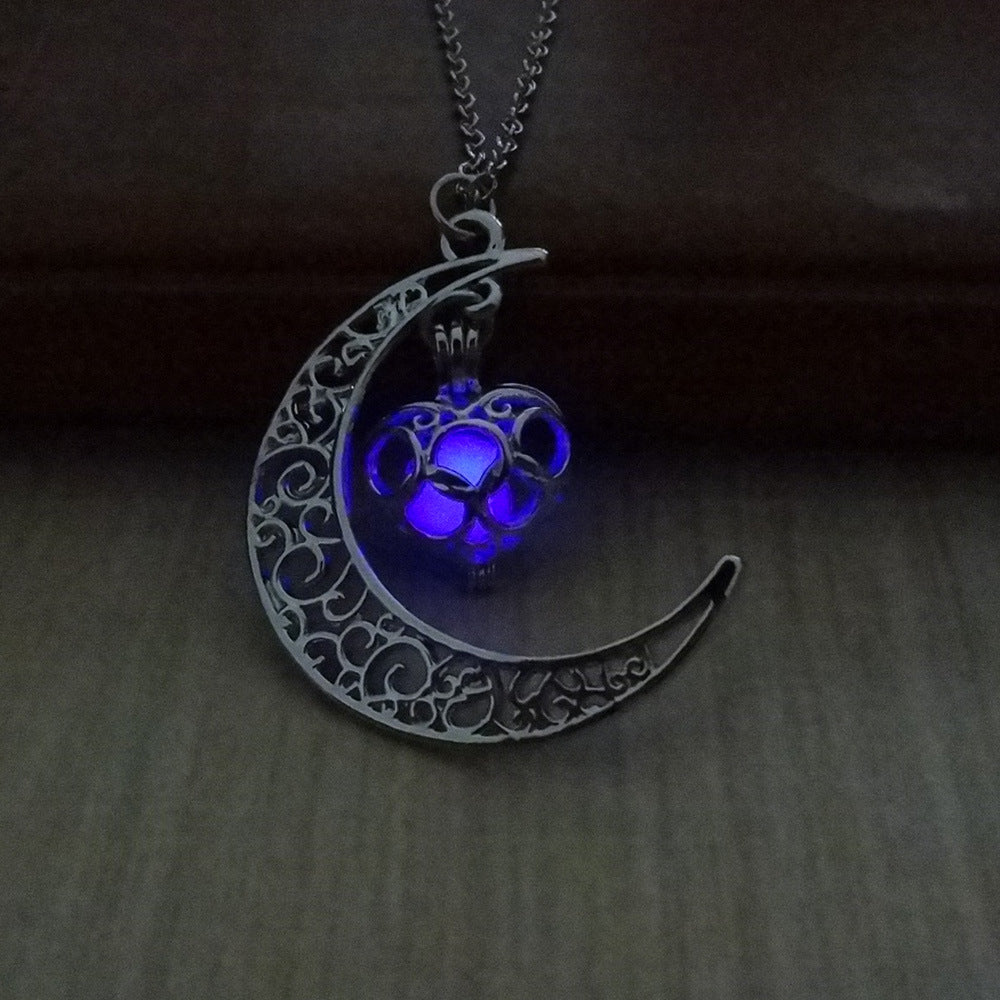 Glowing Silver Plated Necklace