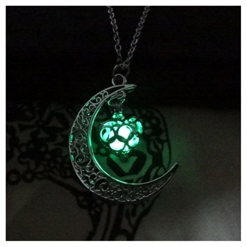 Glowing Silver Plated Necklace