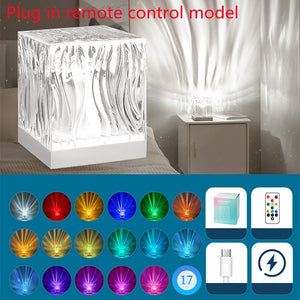 AquaGlow RGB Crystal Projection 16-Color Lamp