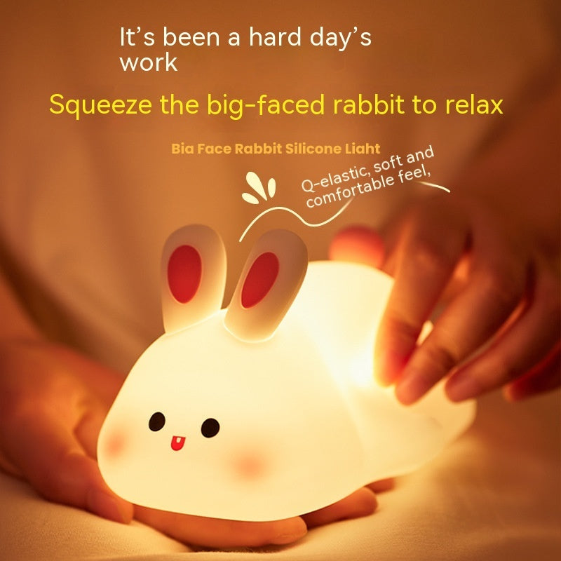 Cute Rabbit with Touch Sensor Adorable Silicone Lamp