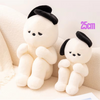 Cute Sad White Dog Plush