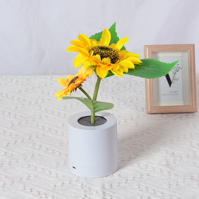 Sunflower Glow Rechargeable LED Table Lamp