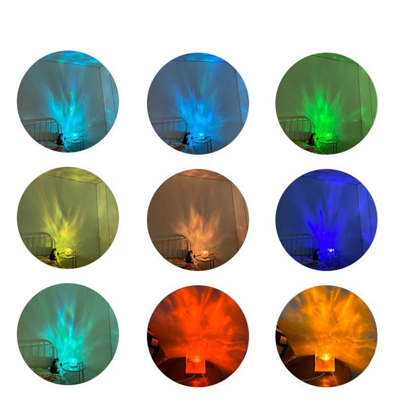 AquaGlow RGB Crystal Projection 16-Color Lamp