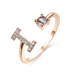 Adjustable 26 Initial Letter Ring