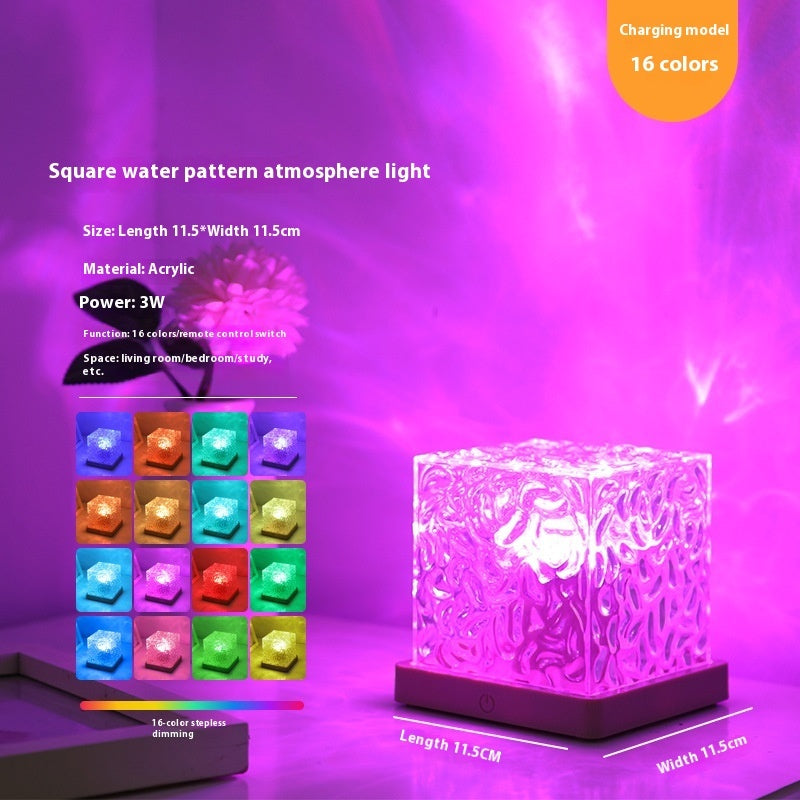 AquaGlow RGB Crystal Projection 16-Color Lamp