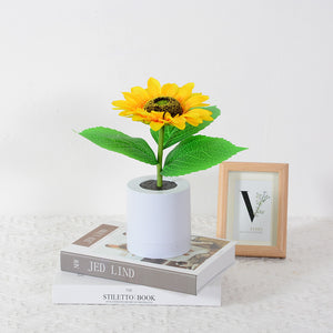 Sunflower Glow Rechargeable LED Table Lamp