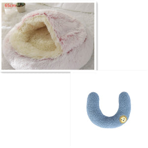 2-in-1 Round Plush Pet Bed