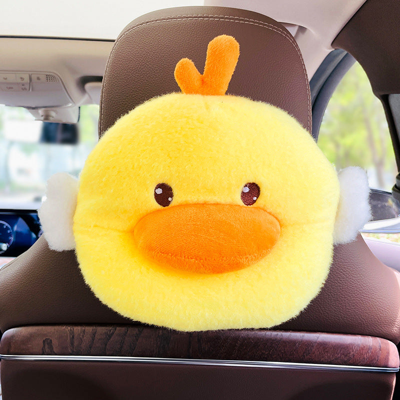 Cute Cartoon Plush Car Armrest Tissue Box