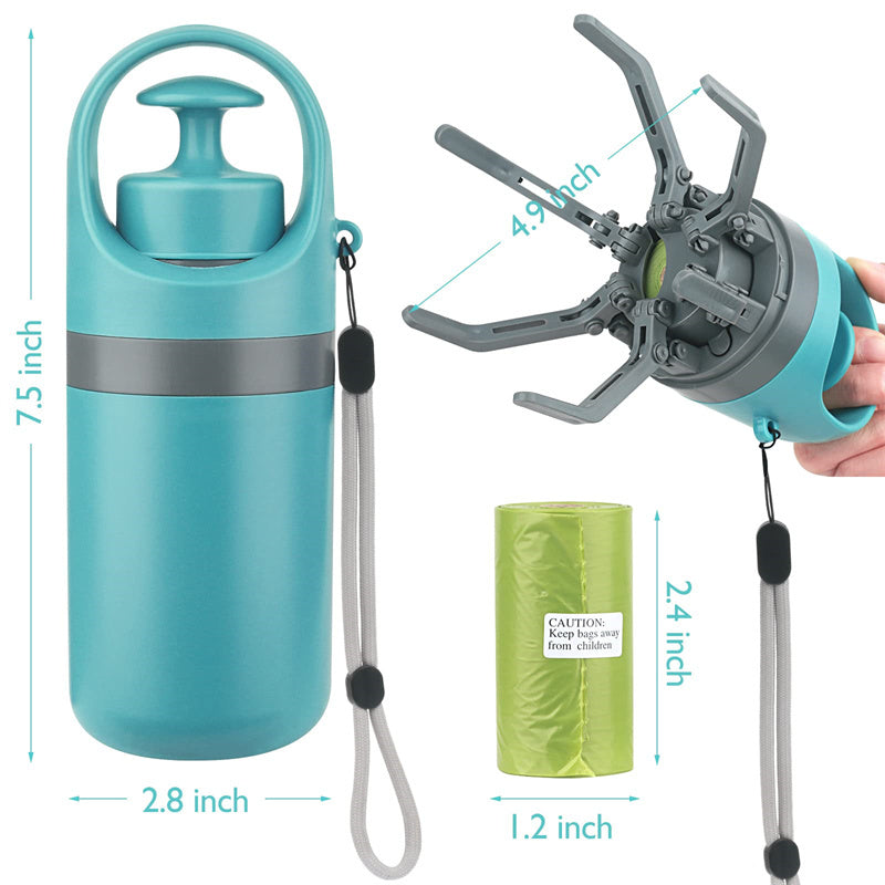 PawPerfect Pooper Scooper with Bag Dispenser & Eight-Claw Shovel