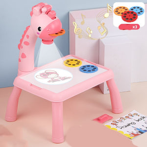 Children LED Projector Art Drawing Table Toys