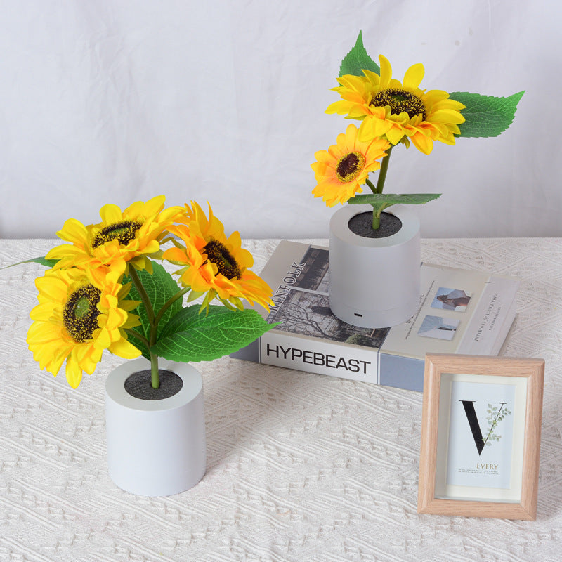 Sunflower Glow Rechargeable LED Table Lamp