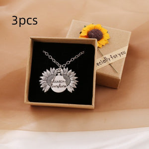 You Are My Sunshine Sunflower Necklace