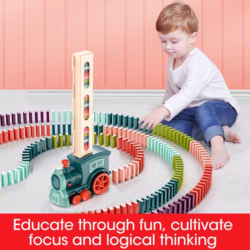 Auto-Release Electric Train & Block Puzzle Set