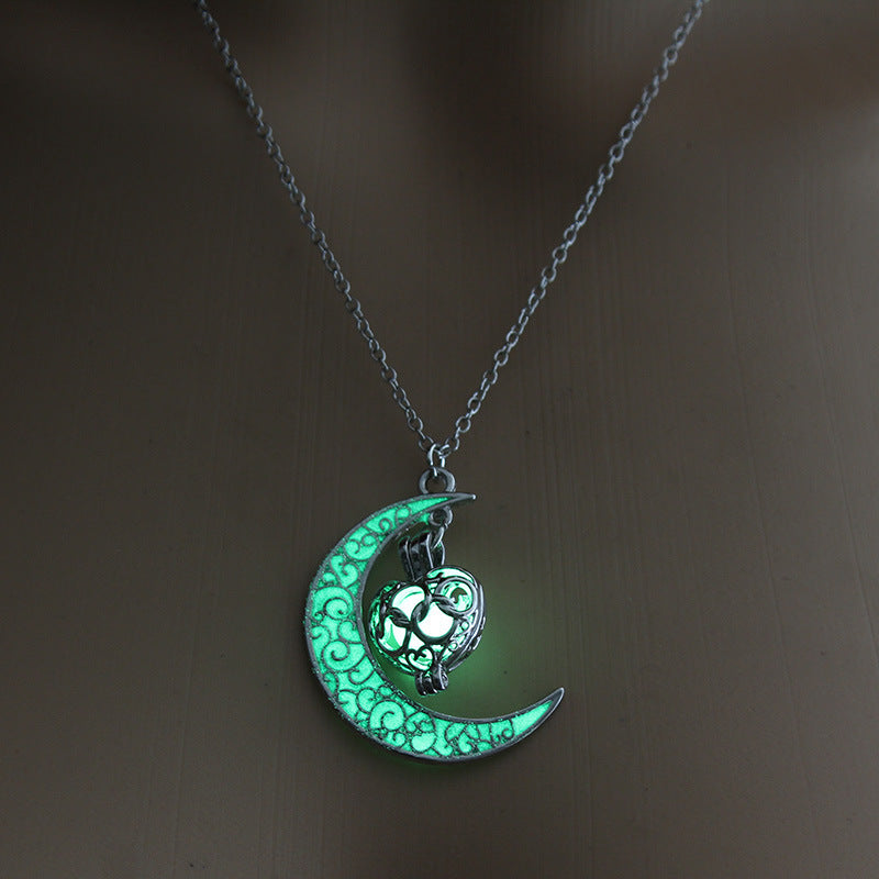 Glowing Silver Plated Necklace