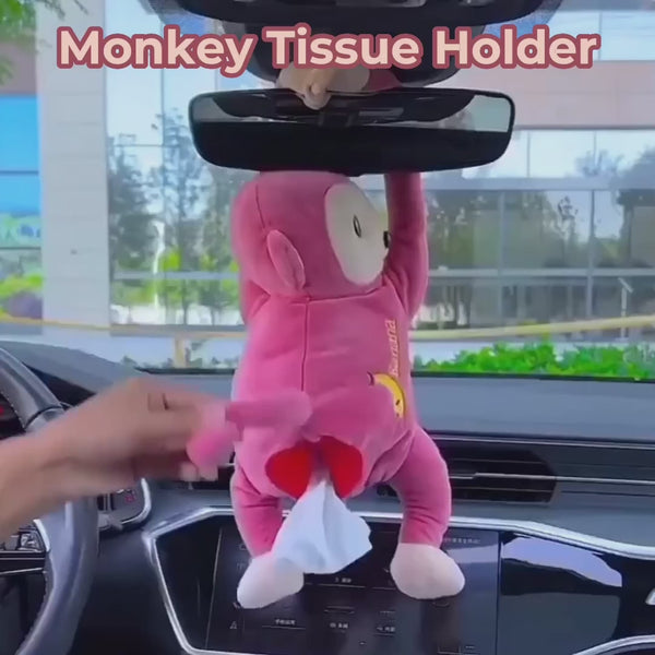 Cute Cartoon Plush Car Armrest Tissue Box