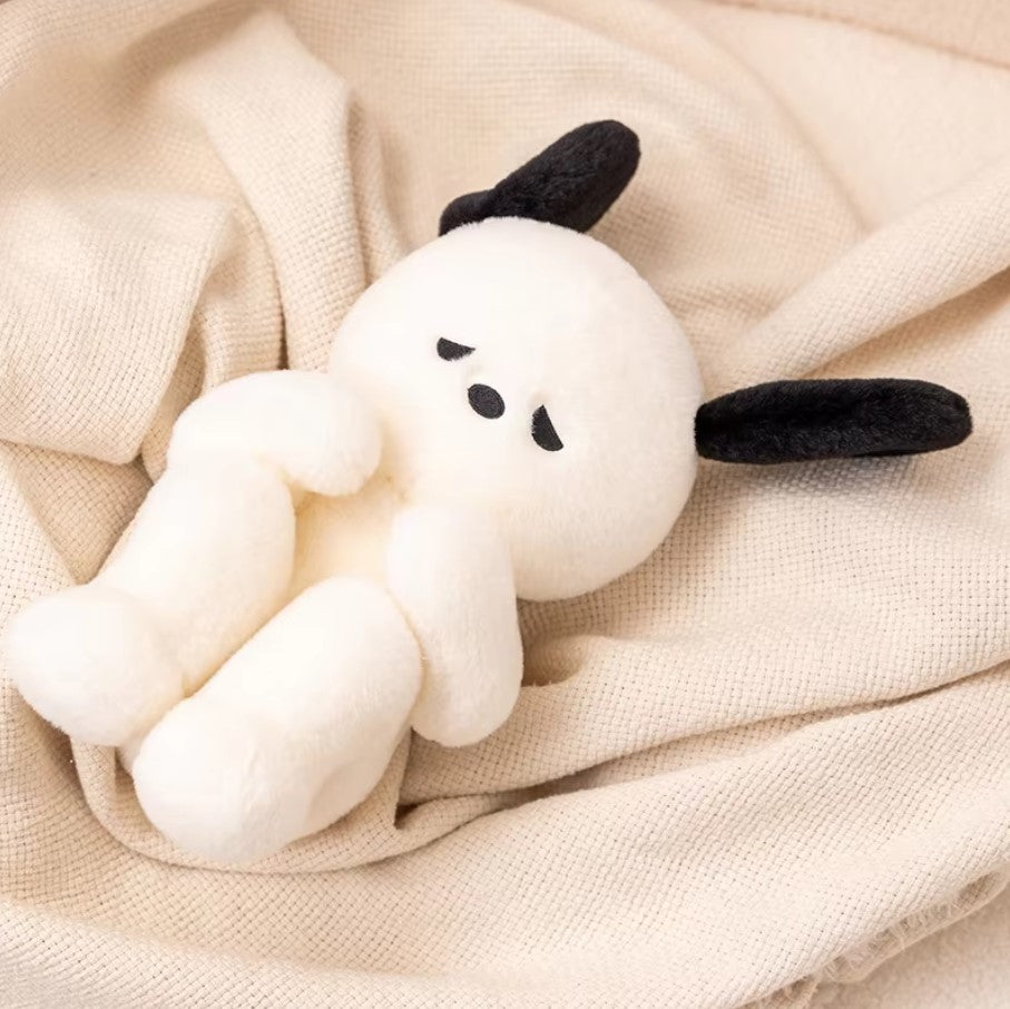 Cute Sad White Dog Plush