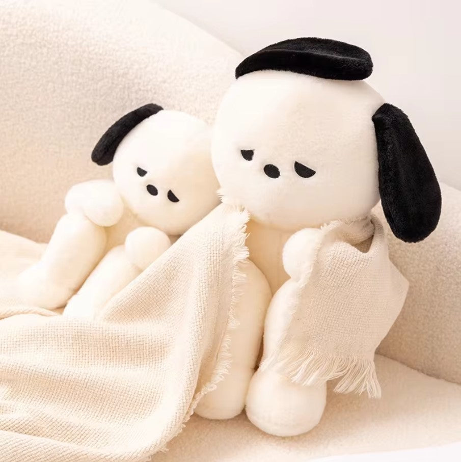 Cute Sad White Dog Plush