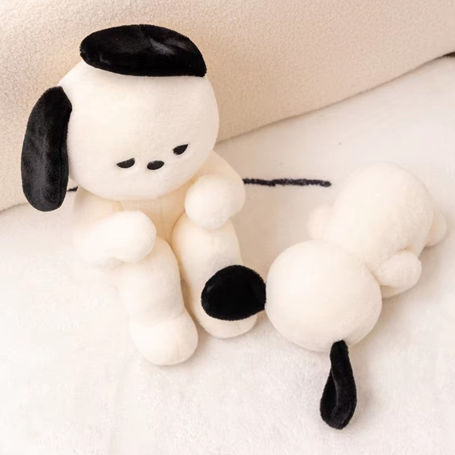 Cute Sad White Dog Plush