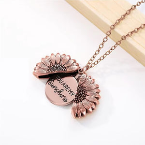 You Are My Sunshine Sunflower Necklace